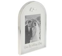 Shudehill Giftware Silver Arch Wedding Photo Frame 4x6