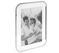Shudehill Giftware Silver Floating Photo Frame, White Mount, Multiple Sizes, Square and Arch Styles, for Home Décor and Gifts (Silver Floating Frame 4x6)
