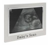 Shudehill Giftware Silver Message Baby Scan Photo Frame - 6 x 4 347305