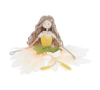 Shudehill Giftware Sitting Flower Girl Figurine - Peach Dahlia 336010