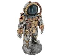 Shudehill Giftware Steampunk Astronaut Figurine, Vintage Space Explorer Decorative Statue, Mixed Metal Finish with Copper and Bronze Accents, Industrial Sci-Fi Home Decor