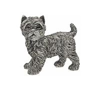 Shudehill Giftware Textured Silver Standing Westie Figurine 15cm