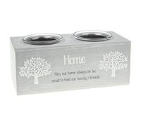 Shudehill Giftware Tree of Life Double Tealight Holder - Home - May our home always be too small to hold our family & friends