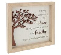 Shudehill Giftware Tree of Life Wooden Square Sentimental Message Plaque - Nan, Daughter, Friends, Family, Home Designs Gift Idea (Home)