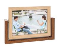 Shudehill Giftware Two Tone Wood Spin Frame 7 x 5 Dark
