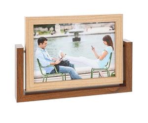 Shudehill Giftware Two Tone Wood Spin Frame 7 x 5 Dark
