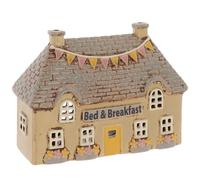 Shudehill Giftware Village Pottery Bed & Breakfast Ceramic Tealight Holder, Cottage Ornament, Hand Finished