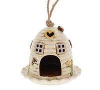 Shudehill Giftware Village Pottery Beehive Birdhouse/Feeder in Cream or Yellow (Cream Feeder)
