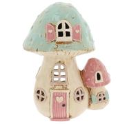 Shudehill Giftware Village Pottery Ceramic Fantasy Houses - Pumpkin, Squash, Toadstool & More! (Toadstool Double House)