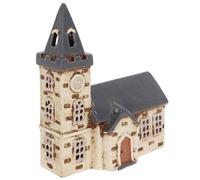 Shudehill Giftware Village Pottery Ceramic Steeple Church Tealight Holder