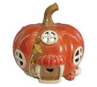 Shudehill Giftware Village Pottery Ceramic Tealight Holder Autumn Collection Houses - Pumpkin or Acorn Designs (Pumpkin)