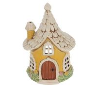 Shudehill Giftware Village Pottery Ceramic Tealight Holder, Cottage Ornament, Hand Finished, Assorted Designs (Round Garden House Tealight)