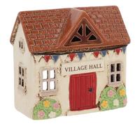 Shudehill Giftware Village Pottery Ceramic Tealight Holder, Hand Finished, Assorted Designs, The Village Collection (Village Hall)