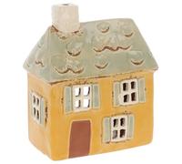 Shudehill Giftware Village Pottery Dormer, Cottage and Croft style Tealight Houses (Yellow Shutter)