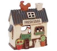Shudehill Giftware Village Pottery Farm & Countryside Collection Ceramic Tealight Holder, Assorted Designs, Hand Finished (Chicken Coop Tealight)