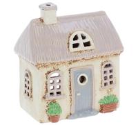 Shudehill Giftware Village Pottery Garden House Tealight Collection - Pebble, Thatch, Slate and more Designs! (Thatch House)