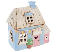 Shudehill Giftware Village Pottery Garden House Tealight Collection - Pebble, Thatch, Slate and more Designs! (Bunting House)