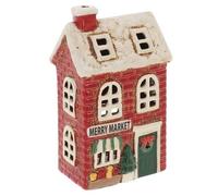 Shudehill Giftware Village Pottery Merry Market Ceramic Tealight Holder