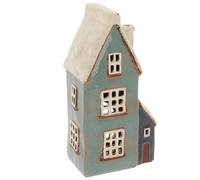 Shudehill Giftware Village Pottery Tall House Ceramic Tealight Holder