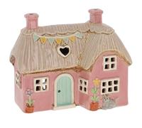 Shudehill Giftware Village Pottery Thatched Ceramic Tealight Holder