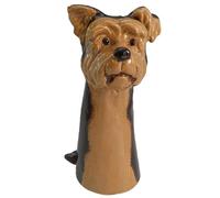 Shudehill Giftware Village Pottery Top Dog Hand Finished Vase - Yorkshire Terrier, Springer Spaniel, Jack Russell, Frenchie, Dalmatian, Dachshund, Chihuahua Cute Dog Designs (Yorkshire Terrier)
