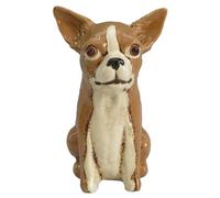 Shudehill Giftware Village Pottery Top Dog Hand Finished Vase - Yorkshire Terrier, Springer Spaniel, Jack Russell, Frenchie, Dalmatian, Dachshund, Chihuahua Cute Dog Designs (Chihuahua)