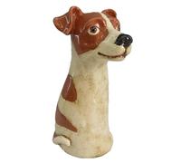 Shudehill Giftware Village Pottery Top Dog Hand Finished Vase - Yorkshire Terrier, Springer Spaniel, Jack Russell, Frenchie, Dalmatian, Dachshund, Chihuahua Cute Dog Designs (Jack Russell)