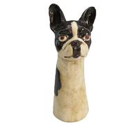 Shudehill Giftware Village Pottery Top Dog Hand Finished Vase - Yorkshire Terrier, Springer Spaniel, Jack Russell, Frenchie, Dalmatian, Dachshund, Chihuahua Cute Dog Designs (Frenchie)