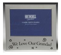 Shudehill Giftware We Love Our Grandad Photo Frame Birthday Silver 13cm x 14cm