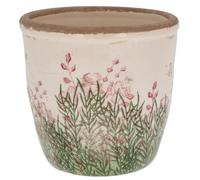 Shudehill Giftware Wild Garden Pretty Floral Pink and Green Design Planter Pot - Small or Large (Small)