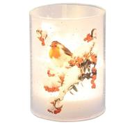 Shudehill Giftware Xmas Small Snowy Robin Glow Lamp
