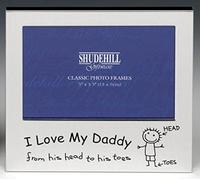 Shudehill I Love My Daddy Gift Photo Frame Christmas Fathers Day Birthday Occasion Present, Silver, Size 5" x 3.5"