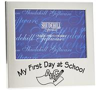 Shudehill My First Day at School Frame Occasion Gift Present, Silver, Photo Size 5''x3.5''