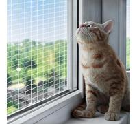 Shudyear Solid Polyester Fibre Cat Protection Net Cat Net for Balcony, Windows and Doors, Can Be Cut to Size and Bite-Resistant Balcony Nets for Cats to Secure Patio (8 x 3)