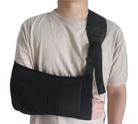 SHUEASE Arm Sling Shoulder Immobilizer for Men & Women - Lightweight Breathable Rotator Cuff Support Brace with Pocket, Fits Left & Right Arms, Ideal for Wrist & Elbow Injuries, One Size