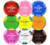 Shueewago 100 Custom Casino Chips, Full-Color Double Sided Printing Plastic Tokens, Put Design on a Chip for Party, Bar, Tournament, Board Game, Blackjack, Wedding (Blue)