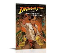 Shuei Indiana Jones Raiders of The Lost Ark Movie Poster for Bedroom Aesthetic Canvas Art Wall Decor 16x24inch(40x60cm), Frame-style