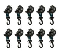 SHUESS 10 Pcs Heavy Duty Suction Cups - Awning Suction Cups with D Ring 360° Rotating Hook - Strong Heavy Duty Vacuum Suction Cup with Hook for Awning, Boat, Tarp, Holds Up to 11 lbs /5kg(Blue Strap)