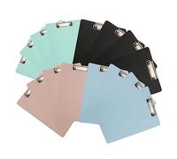 SHUESS 12 Pcs Clipboard A4 - Plastic Clip Boards A4 - Coloured Clipboards A4 with Low Profile Clip and Rubberized Metal Clamp
