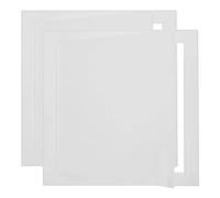 SHUESS 2 Pcs White Access Panel 300 x 300 mm - ABS Plastic Inspection Hatch - Access Panel Hatch for Inspect Wall, Ceiling, Conceals Wires, Meters, Pipes