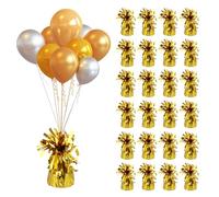 SHUESS 24 Pack Balloon Weights - Gold Balloon Weight, 170g Weight - Foil Helium Balloons Weights for Birthdays, Parties, Wedding, Celebration Décor
