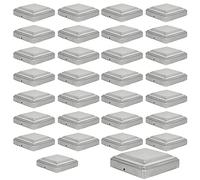 SHUESS 30pcs Silver Fence Post Caps 4 x 4 Inch - 101 x 101 mm Fence Post Toppers - Durable and Stylish Post Caps for Enhanced Outdoor Décor - Ideal for Fence Post Protection and Decoration