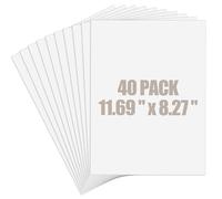 SHUESS 40 Pack A4 Foam Board - 5mm Thick Polystyrene Sheet - White Foam Sheets for Crafts - Styrofoam Sheets for Model Making, Mounting Photos, Presentations, Arts and Crafts Projects