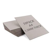 SHUESS 50 Sheets A4 Greyboard - 1500 Micron A4 (29.7 X 21 cm) Mount Board - Double-Side Grey Board - Thick Cardboard for Model Making, Thick 1.5 MM