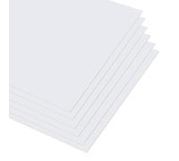 SHUESS 6 Pcs A3 White Acrylic Sheet - 400 x 300 mm White Perspex Sheet 1.5mm - White ABS Plastic Sheet - Moldable Hard A3 Acrylic Board for Painting, Models Building, Art & Craft Projects