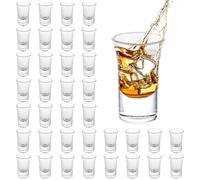 SHUESS Shot Glasses Set of 36 35ml/1.2oz - Clear Shot Glass with Heavy Base - Clear Crystal Shot Glass with Thick Base - Shot Glasses Set for Whisky Brandy Vodka Rum and Home Party Bar