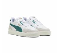 PUMA Unisex Shuffle Downtown OG Sneaker, White-Wild Green-Vapor Gray, 6 UK