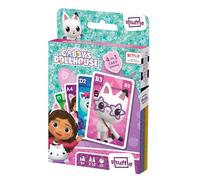 Shuffle Gabby's Dollhouse 4 in 1 Card Games for Kids - Snap, Pairs, Happy Families & Action Game, Game Guide Included, Ages 4+ Multicolour