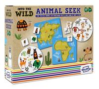 Shuffle Into The Wild Animal Seek - A Wild Game of Hunt & Seek Around The World, For 2-4 Players, Suitable For Ages 3+