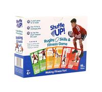 Shuffle Up Rugby Games - Family Games with 70+ Fun & Active Fitness Workout Cards, Stocking Fillers, Rugby Training Equipment Aid, Rugby Gifts for Boys & Girls